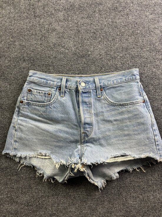 Levi's Pants - Levi's Light Blue Distressed Denim Jean Shorts